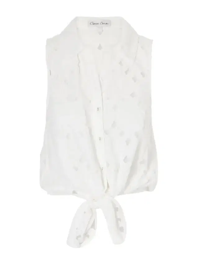 Highland Knotted Embroidered Cotton Blouse