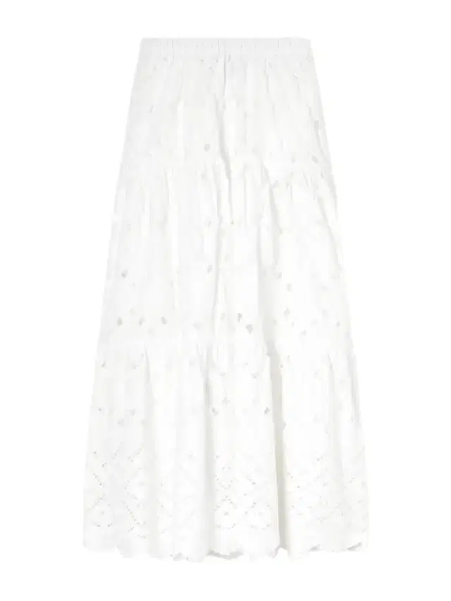 Melanie Broderie Anglaise Cotton Midi Skirt