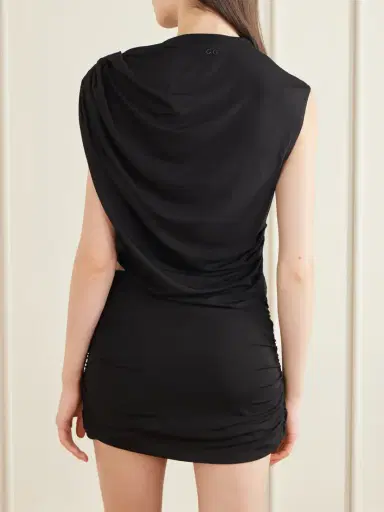 Cult Gaia Celene Cropped Ruched Crepe Top | Thumbnail 3 Cult Gaia Celene Cropped Ruched Crepe Top | Thumbnail 3