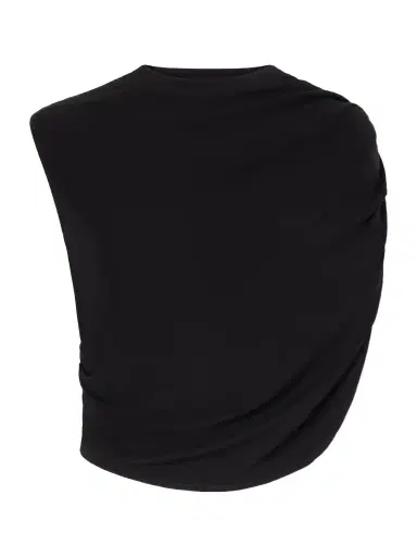 Cult Gaia Celene Cropped Ruched Crepe Top | Thumbnail 1 Cult Gaia Celene Cropped Ruched Crepe Top | Thumbnail 1