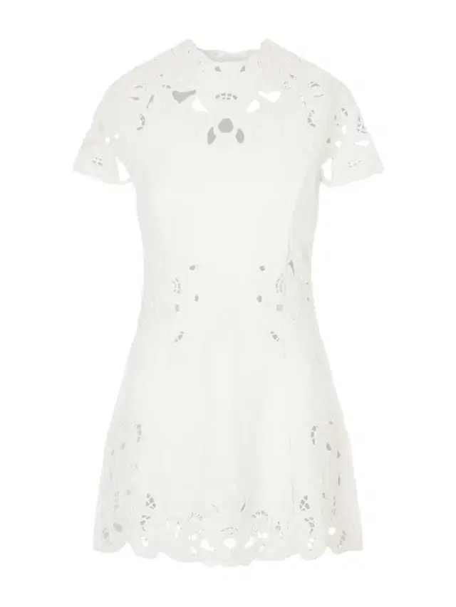 Cult Gaia Zafira Guipure-lace Linen Mini Dress