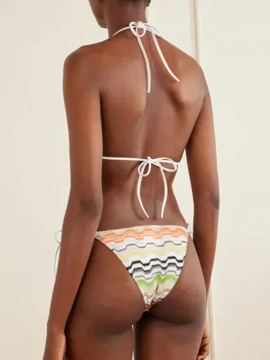 Missoni Mare Striped Metallic Crochet-knit Triangle Bikini | Thumbnail 3 Missoni Mare Striped Metallic Crochet-knit Triangle Bikini | Thumbnail 3