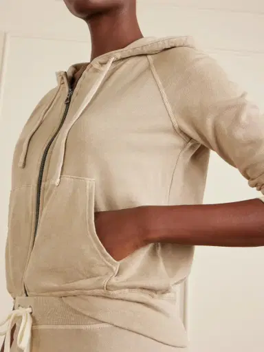 James Perse French Cotton-terry Hoodie | Thumbnail 5 James Perse French Cotton-terry Hoodie | Thumbnail 5