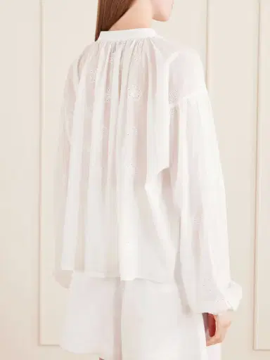 Thierry Colson Guise Embroidered Cotton Blouse | Thumbnail 4