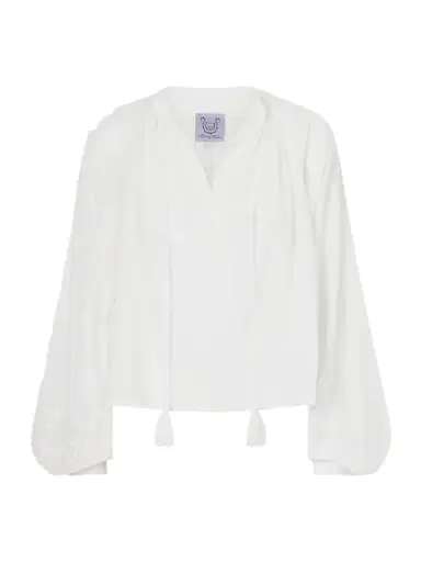 Thierry Colson Guise Embroidered Cotton Blouse | Thumbnail 1