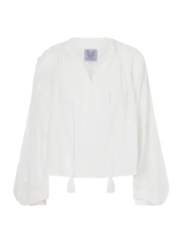 Thierry Colson Guise Embroidered Cotton Blouse
