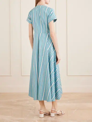 Thierry Colson Cassandra Striped Cotton-poplin Midi Dress | Thumbnail 3 Thierry Colson Cassandra Striped Cotton-poplin Midi Dress | Thumbnail 3