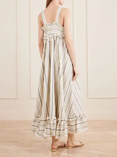 Thierry Colson Valentina Striped Cotton Maxi Dress | Thumbnail 3 Thierry Colson Valentina Striped Cotton Maxi Dress | Thumbnail 3