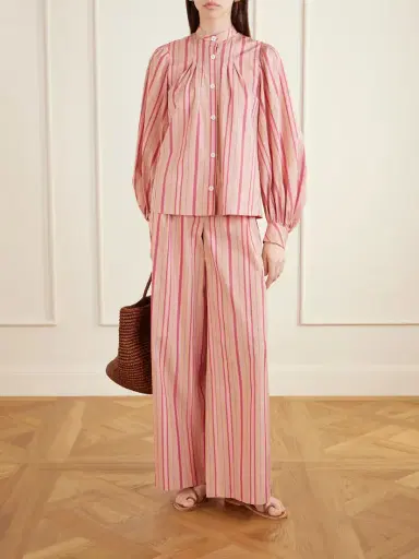 Thierry Colson Yana Striped Cotton-poplin Blouse | Thumbnail 2 Thierry Colson Yana Striped Cotton-poplin Blouse | Thumbnail 2