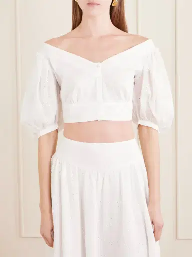 Thierry Colson Clara Embroidered Cotton-voile Blouse | Thumbnail 3