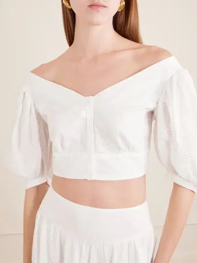 Thierry Colson Clara Embroidered Cotton-voile Blouse | Thumbnail 5