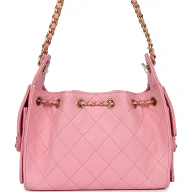 Chanel Chanel Mini 25 Hobo Bag Pink Caviar Antique Gold Hardware | Thumbnail 4 Chanel Chanel Mini 25 Hobo Bag Pink Caviar Antique Gold Hardware | Thumbnail 4