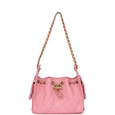 Chanel Chanel Mini 25 Hobo Bag Pink Caviar Antique Gold Hardware | Thumbnail 7 Chanel Chanel Mini 25 Hobo Bag Pink Caviar Antique Gold Hardware | Thumbnail 7