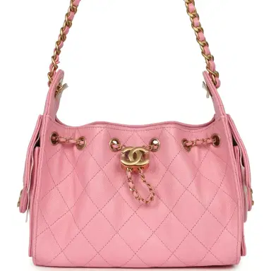 Chanel Chanel Mini 25 Hobo Bag Pink Caviar Antique Gold Hardware | Thumbnail 1 Chanel Chanel Mini 25 Hobo Bag Pink Caviar Antique Gold Hardware | Thumbnail 1