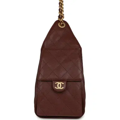 Chanel Chanel Small 25 Hobo Bag Brown Caviar Antique Gold Hardware | Thumbnail 3