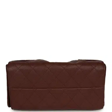 Chanel Chanel Small 25 Hobo Bag Brown Caviar Antique Gold Hardware | Thumbnail 6