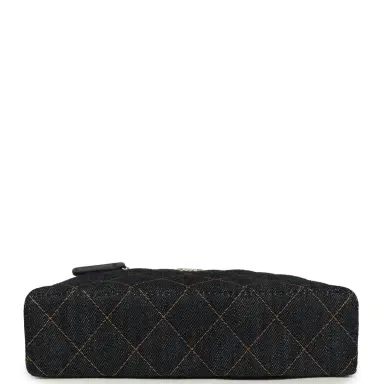 Chanel Chanel Top Handle Long Vanity Case with Chain Dark Blue Denim Light Gold Hardware | Thumbnail 6 Chanel Chanel Top Handle Long Vanity Case with Chain Dark Blue Denim Light Gold Hardware | Thumbnail 6