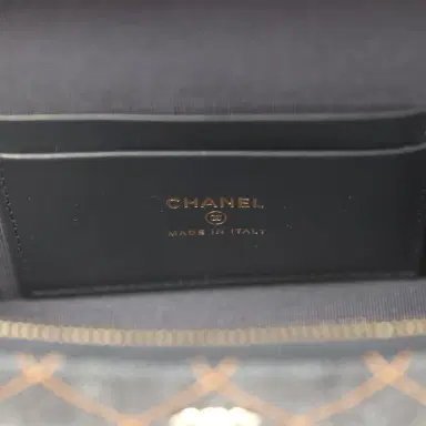 Chanel Chanel Top Handle Long Vanity Case with Chain Dark Blue Denim Light Gold Hardware | Thumbnail 9 Chanel Chanel Top Handle Long Vanity Case with Chain Dark Blue Denim Light Gold Hardware | Thumbnail 9