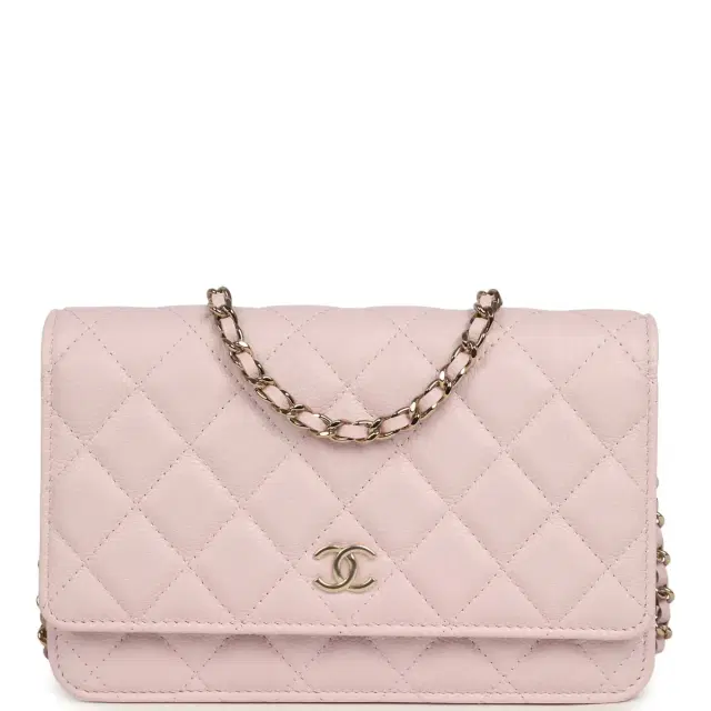 Chanel Chanel Wallet On Chain WOC Light Pink Caviar Light Gold Hardware
