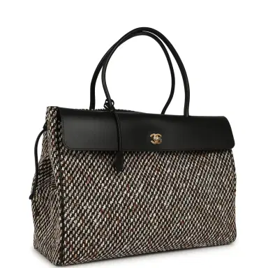 Chanel Chanel XXL "Urban Essential" Shopping Tote Black Calfskin and Multi Tweed Gold Hardware | Thumbnail 2