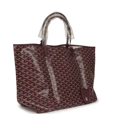 goyard Goyard Goyardine Burgundy Saint Louis GM Tote Bag Palladium Hardware | Thumbnail 2 goyard Goyard Goyardine Burgundy Saint Louis GM Tote Bag Palladium Hardware | Thumbnail 2