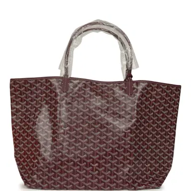 goyard Goyard Goyardine Burgundy Saint Louis GM Tote Bag Palladium Hardware | Thumbnail 4 goyard Goyard Goyardine Burgundy Saint Louis GM Tote Bag Palladium Hardware | Thumbnail 4