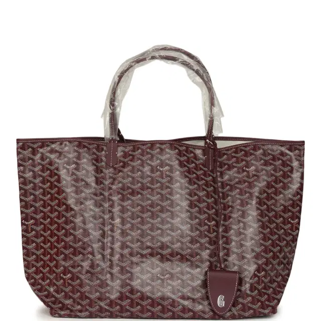 goyard Goyard Goyardine Burgundy Saint Louis GM Tote Bag Palladium Hardware
