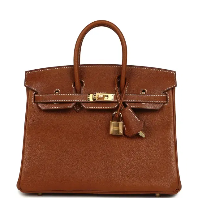 hermes Hermes Birkin 25 Fauve Barenia Faubourg Gold Hardware