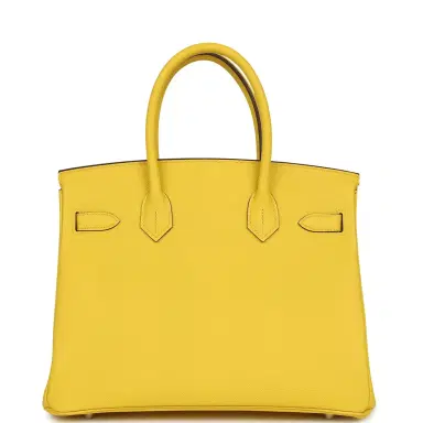 HERMÈS Hermes Birkin 30 Jaune de Naples Epsom Palladium Hardware | Thumbnail 4