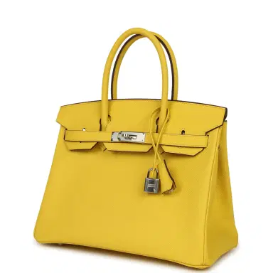 HERMÈS Hermes Birkin 30 Jaune de Naples Epsom Palladium Hardware | Thumbnail 5