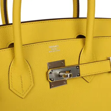 HERMÈS Hermes Birkin 30 Jaune de Naples Epsom Palladium Hardware | Thumbnail 7