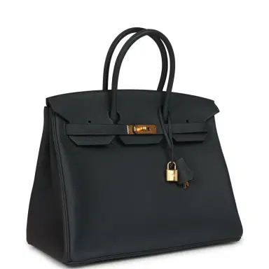 HERMÈS Hermes Birkin 35 Gris Misty Togo Gold Hardware | Thumbnail 2