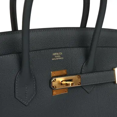 HERMÈS Hermes Birkin 35 Gris Misty Togo Gold Hardware | Thumbnail 7