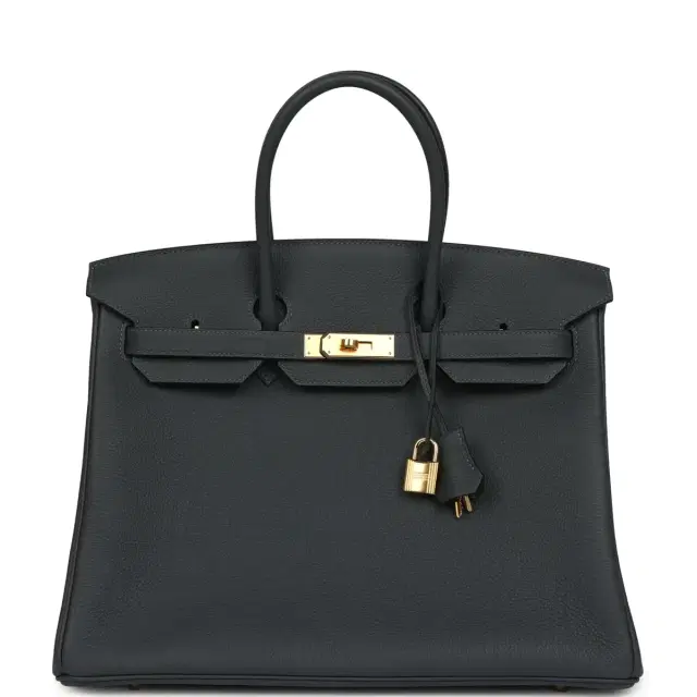 hermes Hermes Birkin 35 Gris Misty Togo Gold Hardware