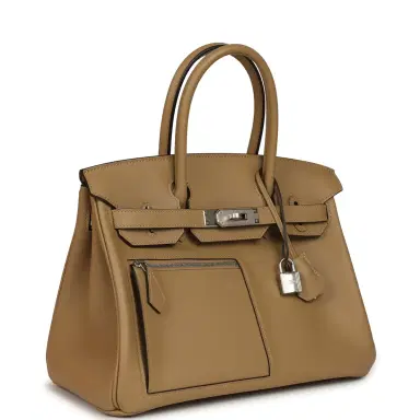 HERMÈS Hermes Colormatic Birkin 30 Poussiere Swift Palladium Hardware | Thumbnail 2