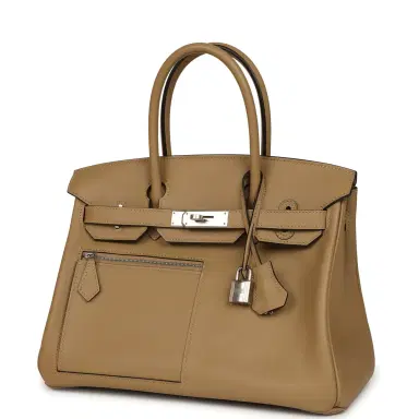 HERMÈS Hermes Colormatic Birkin 30 Poussiere Swift Palladium Hardware | Thumbnail 4