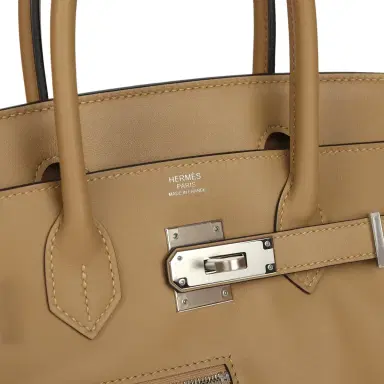 HERMÈS Hermes Colormatic Birkin 30 Poussiere Swift Palladium Hardware | Thumbnail 7