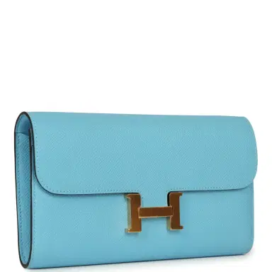 HERMÈS Hermes Constance Wallet To Go Celeste Epsom Gold Hardware | Thumbnail 2 HERMÈS Hermes Constance Wallet To Go Celeste Epsom Gold Hardware | Thumbnail 2
