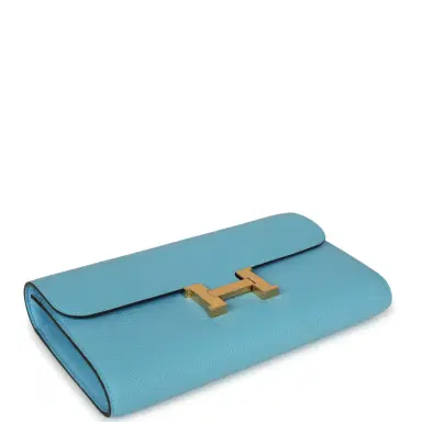 HERMÈS Hermes Constance Wallet To Go Celeste Epsom Gold Hardware | Thumbnail 3 HERMÈS Hermes Constance Wallet To Go Celeste Epsom Gold Hardware | Thumbnail 3