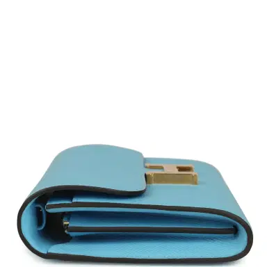 HERMÈS Hermes Constance Wallet To Go Celeste Epsom Gold Hardware | Thumbnail 5 HERMÈS Hermes Constance Wallet To Go Celeste Epsom Gold Hardware | Thumbnail 5