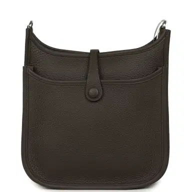 HERMÈS Hermes Evelyne 23 Ebene Clemence Palladium Hardware | Thumbnail 4 HERMÈS Hermes Evelyne 23 Ebene Clemence Palladium Hardware | Thumbnail 4