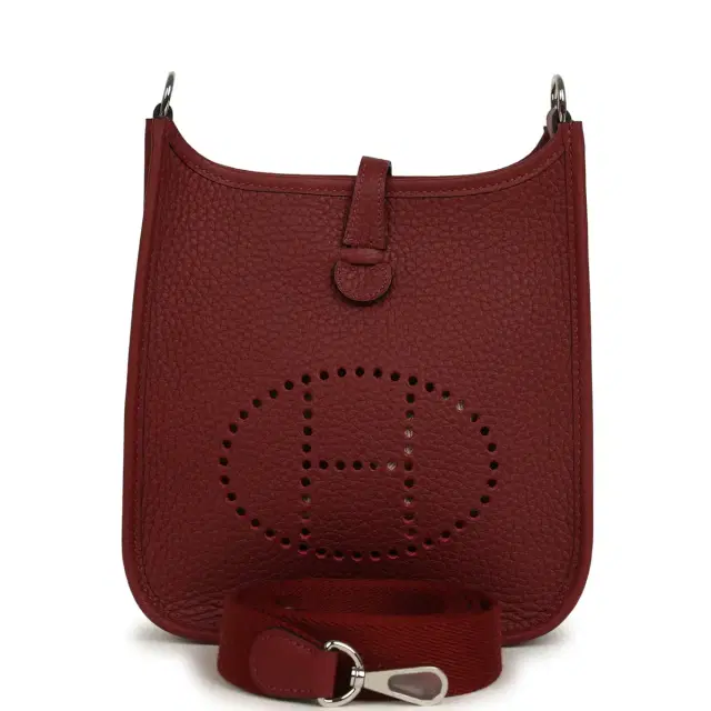 hermes Hermes Evelyne TPM Rouge H Clemence Palladium Hardware