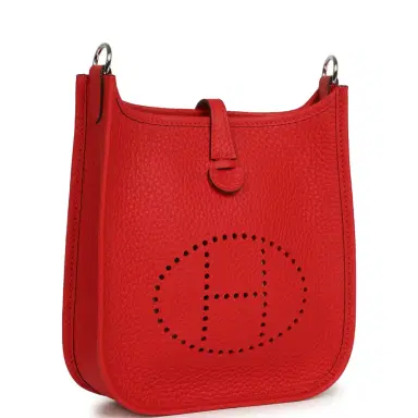 HERMÈS Hermes Evelyne TPM Rouge Radieux Clemence Palladium Hardware | Thumbnail 2