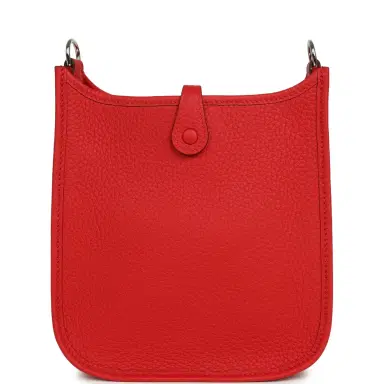 HERMÈS Hermes Evelyne TPM Rouge Radieux Clemence Palladium Hardware | Thumbnail 4