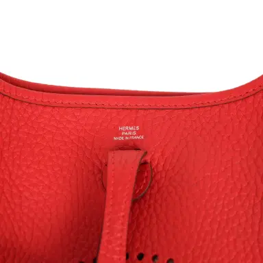 HERMÈS Hermes Evelyne TPM Rouge Radieux Clemence Palladium Hardware | Thumbnail 7
