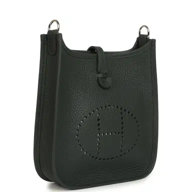 HERMÈS Hermes Evelyne TPM Vert Mangrove Clemence Palladium Hardware | Thumbnail 2