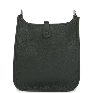 HERMÈS Hermes Evelyne TPM Vert Mangrove Clemence Palladium Hardware | Thumbnail 3