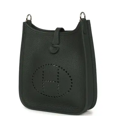 HERMÈS Hermes Evelyne TPM Vert Mangrove Clemence Palladium Hardware | Thumbnail 5