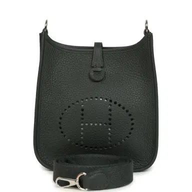 HERMÈS Hermes Evelyne TPM Vert Mangrove Clemence Palladium Hardware | Thumbnail 1