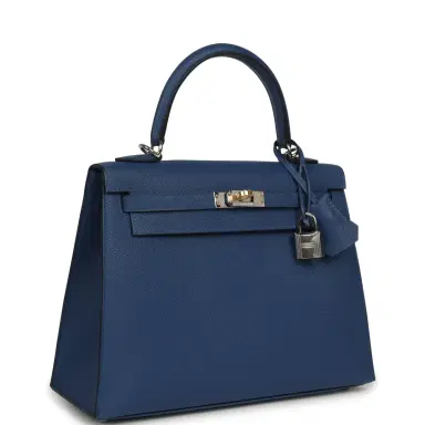 HERMÈS Hermes Kelly Sellier 25 Bleu Tie Epsom Electrum Hardware | Thumbnail 2 HERMÈS Hermes Kelly Sellier 25 Bleu Tie Epsom Electrum Hardware | Thumbnail 2